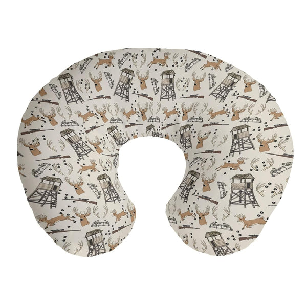 Cstdyfrv Deer Hunting Nursing Pillow Covers Hunter Tree Stand Removable Breastfeeding Slipcover Wild