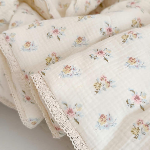 47x59 Inches BuLuTu Muslin Nursery Blanket for Toddlers Girls Boys Baby Quilt Soft Cotton Toddler Blanket Crib Quilt