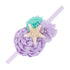 YanJie Baby Girl Mermaid Headbands - Aqua Glitter Accessories, Starfish Bows for Newborn Party, Lavender