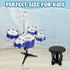 Set 8 Playset Toddler Drum Kids Jazz Drum Kit Piece - Educational Percussion Musical Instruments Toy Christmas Birthday