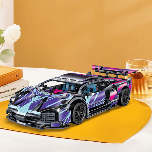 1329 1:14 Set, Set Sets 6-12, 8-14 WINGIFT Piece Sports Car Building Blocks Toys Boys or Adults Kits, Race Car Model