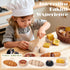 Sets 3-5 3 4 5 6 Toyssa Wooden Play Food for Kids Kitchen, Bakery Pretend Play Toy Food for Toddlers with Cutting Bread