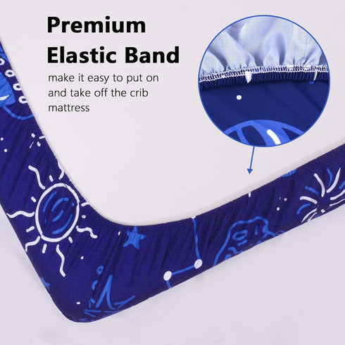 52" 28" Baby Fitted Crib Sheet Soft Microfiber x Crib Mattress Sheet for Boys Girls Breathable Baby Bedding with Space