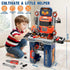 3 4 5 6 7 8, Playset, Set, 3-5 Kids Tool Bench with Electric Drill and Power Miter Saw, Construction Workbench Toys