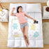 siphylline 52" 34" Cartoon Cute Colorful Teddy Bear Extra Large Resuable Potty Training Pee Pad Soft Absorbent Pads