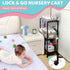 JRANBRJS 2IN1 Organizer-3 Baby Diaper Caddy Tier Rolling Storage Cart with Dividers - Bedside Diaper Caddy Cart