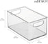 Closet, 2 Pack mDesign Plastic Baby Nursery and Food Organizer - Storage Holder Bin with Handles for Cupboard, Cabinet