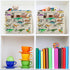 Emelivor Closet ABC Dinosaurs Storage Bin Collapsible with Handle Rectangle Waterproof ABC Dinosaurs Basket for Storage