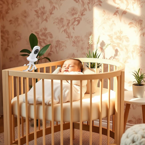 wochel VM819, Flexible Baby Monitor Mount Compatible with VTech No Drilling Baby Camera Mount for Crib Without Wall