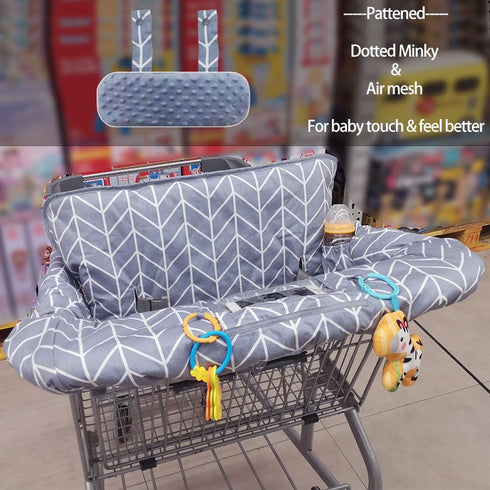 2 1 ICOPUCA Shopping Cart Cover for Baby, in cart Cover for Babies N high Chair Cover, Padded Grocery cart seat Cover