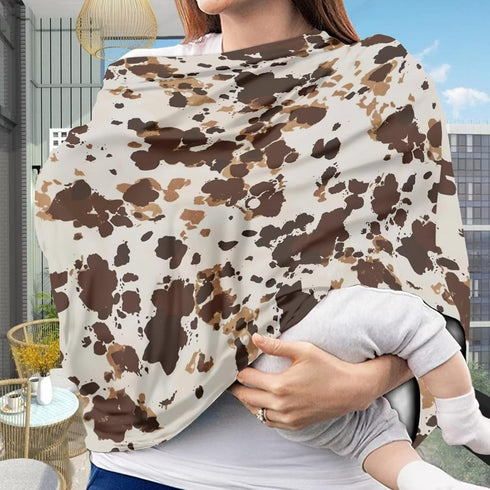 Youngerbaby Cow Nursing Cover for Newborns Breastfeeding Cover Scarf Baby Car Seat Covers Infant Stroller Cover Carseat