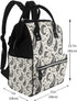 TZTTZT Backpack, Mommy Black White Paisley Pattern Print Diaper Bag Toddler Baby Girl Boy Diaper Bag for Mom Dad, Bags
