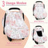 Cozy Car Seat Cover Baby, HNHUAMING Infant Car Seat Covers Canopy for Baby Girl Boy, & Windproof Newborn Carseat Covers