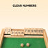 GSE Wooden Shut The Box 12 Numbers Dice Game Board with 2 Wooden Dices, Classic Tabletop Version