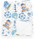 Wicbfdfv Cute Nautical Sailor Bears Lighthouse Ship Baby Blankets for Boy Girl Anchors