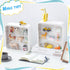 2 Pcs 3 Tiers Display Case for Figures, Wall Mounted Clear Dust Proof Storage Box for Mini Toys