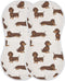 Qinllo 2 Pack Muslin Burp Cloths Dachshund Dogs Cute Cotton Baby Burp Cloths