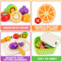 1 2 3 Wooden Food for Play Kitchen - Cutting Fruits Toys for Years Old Toddlers Kids, Vegetables Gift for Boys Girls