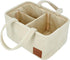 Fasty Baby Baby Diaper Caddy Organizer: Soft Beige Teddy Wool - Portable Diaper Caddy, Car Organizer - Newborn