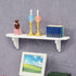 White Dollhouse Wall Shelf, 1/12 Scale Miniature Dollhouse Storage Shelf for Kitchen Scene Furniture