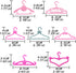 BJDBUS 80 Pcs Plastic Hangers - Accessories for 11.5 inch Doll Clothes, Gown Dress Outfit