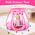 Baby Ball Pit for Toddlers - Kids Pop Up Play Tent with 50 Balls, Princess Toys for Indoor & Outdoor Play