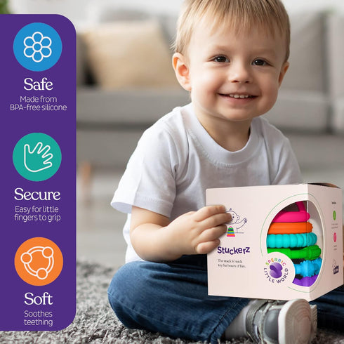 Silicone Stacking Rings Baby Toy | Soft Silicone Teething Toys | Interactive Stacking Rings for Babies Boy, Girl,