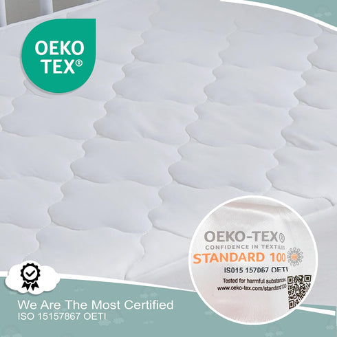 Sava Kids 100% SavaKids Natural Cotton Waterproof Crib Mattress Protector Sheet - Breathable, Fitted Pad for Babies