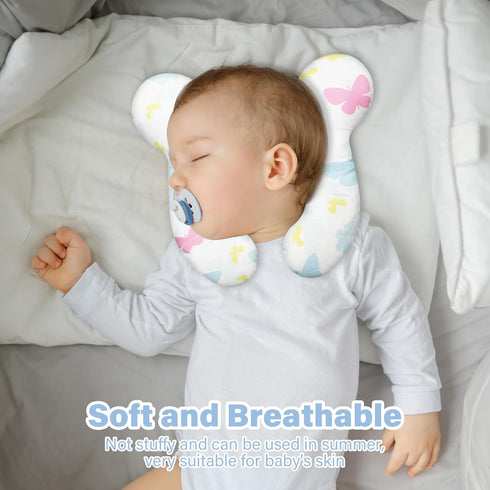 DEEZOMO Baby Neck Pillows - Upgraded Toddler Travel Cushion for Toddler Head and Neck, Infant Neck Pillow for Car Plane
