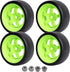 CrazayHobby RC Drift Wheels and Tires, Hard Plastic Slick Tires 12mm Hex for 1/10 Traxxas, Tamiya, HPI On-Road Car