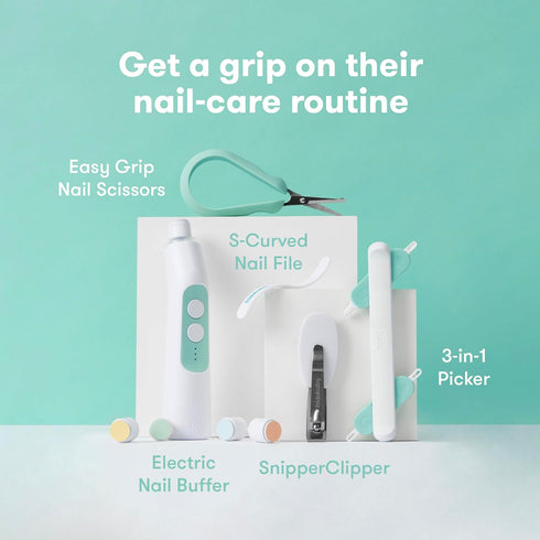 Trimming, 4 Frida Baby Electric Nail Buffer Replacement Pads | Safe + Easy Grooming, and Nail Filing for Newborn