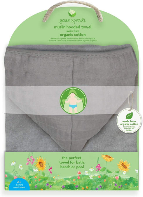 Aqua Hooded Cotton Towel for Babies by Green Sprouts