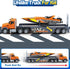 3 4 5 6 7 21" Bstoyder Toddler Boy Toys for Years Kids, Semi Flatbed Truck Toy with a Sea Race Truck, Friction Powered