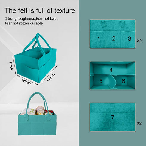 Baby Diaper Caddy is a versatile baby basket designed for nursery storage, car organization, and as a thoughtful gift