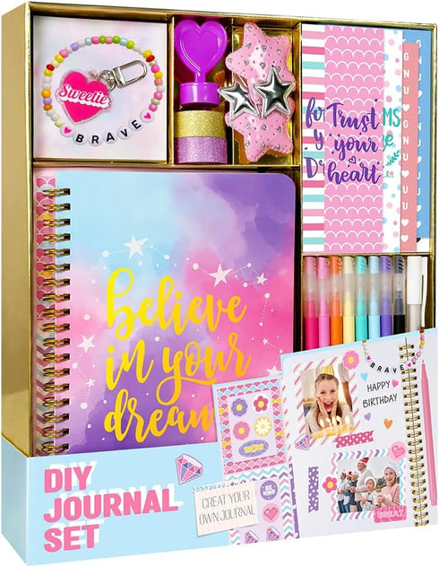 Nollh DIY Journal Kit for Girls - 200+PCS Teen Tween Girl Gifts Trendy