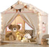 Treestone 2 Doors Kids Play Tent with Padded Mat & Light, Large