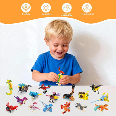 36 Packs Set 4-8, Mini Building Blocks Party Favors Building Blocks for Kids Goodie Bags Stuffers for Kid, Prize Box