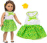 American 18 Inch Doll Clothes and Accessories, 5 Sets Doll Clothes Dress Outfits + 2 Random Style Shoes