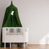 Green Bed Canopy, Hanging Round Dome Mosquito Net Curtains Tent Canopies Over Corner Cute Princess Style Decoration