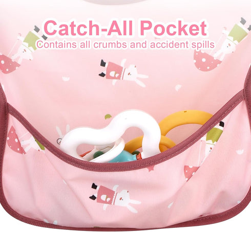 Accmor Waterproof Toddler Bibs - Mess-Free Feeding for Boys and Girls