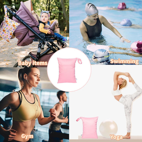 Swimming 3 Pack 3L04 Wet Dry Bag Reusable Waterproof Bag Travel Beach Pool Yoga Gym Bag for Baby Cloth Diaper Swimsuits