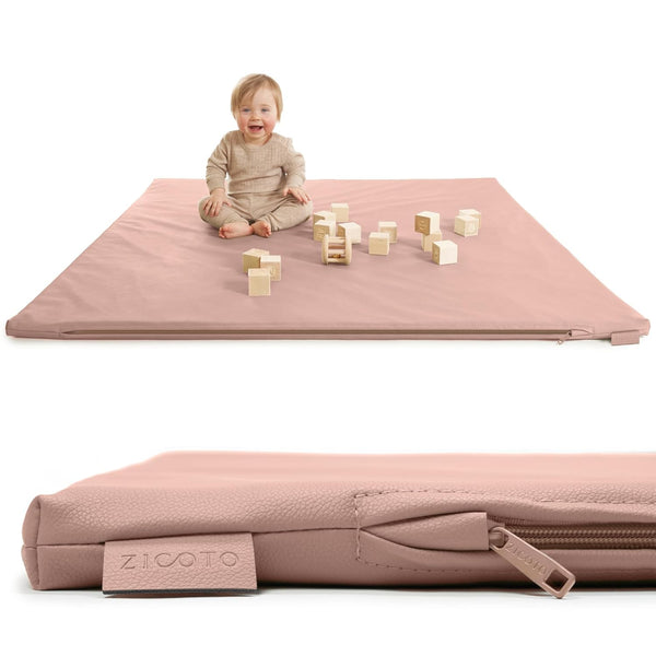 Stylish Vegan Leather Baby Play Mat - Soft, Easy to Clean Floor