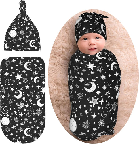 Osvbs Moon Star Baby Stuff Swaddle Blanket Wrap Baby Newborn Blanket Soft Stretchy