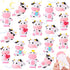 Jenaai 36 Pcs Cute Rubber Cows Bulk Squeak Floating Cow for Kids