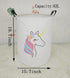 19.7" Round Kids Laundry Clothes Hamper with Handles, Unicorn Pattern, Portable Baby Toys Storage Organizer