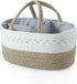 PandaEar Portable Baby Diaper Caddy Organizer, Cotton Rope Diaper Caddy for Newborn Infants - Brown