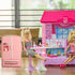 17 Pieces Mini Fridge Toy Dollhouse Refrigerator with Mini Food Set - Kitchen Furniture Food Toys for Kids Girls