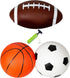 Bounce New Soft Sports Balls for Toddlers - Set of 3 Mini PVC Balls; Basketball, Football, Soccer - Outdoor Playground