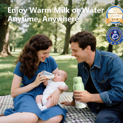Umakep 12oz Portable Bottle Warmer, Large Capacity with Dual Heating Modes for Breast Milk & Water, Smart Temperature