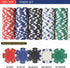 Poker Chips Set with Aluminum Case for Texas Holdem, Blackjack, 2 Decks of Cards, Dealer, Buttons, 5 Dice, 11.5 Gram